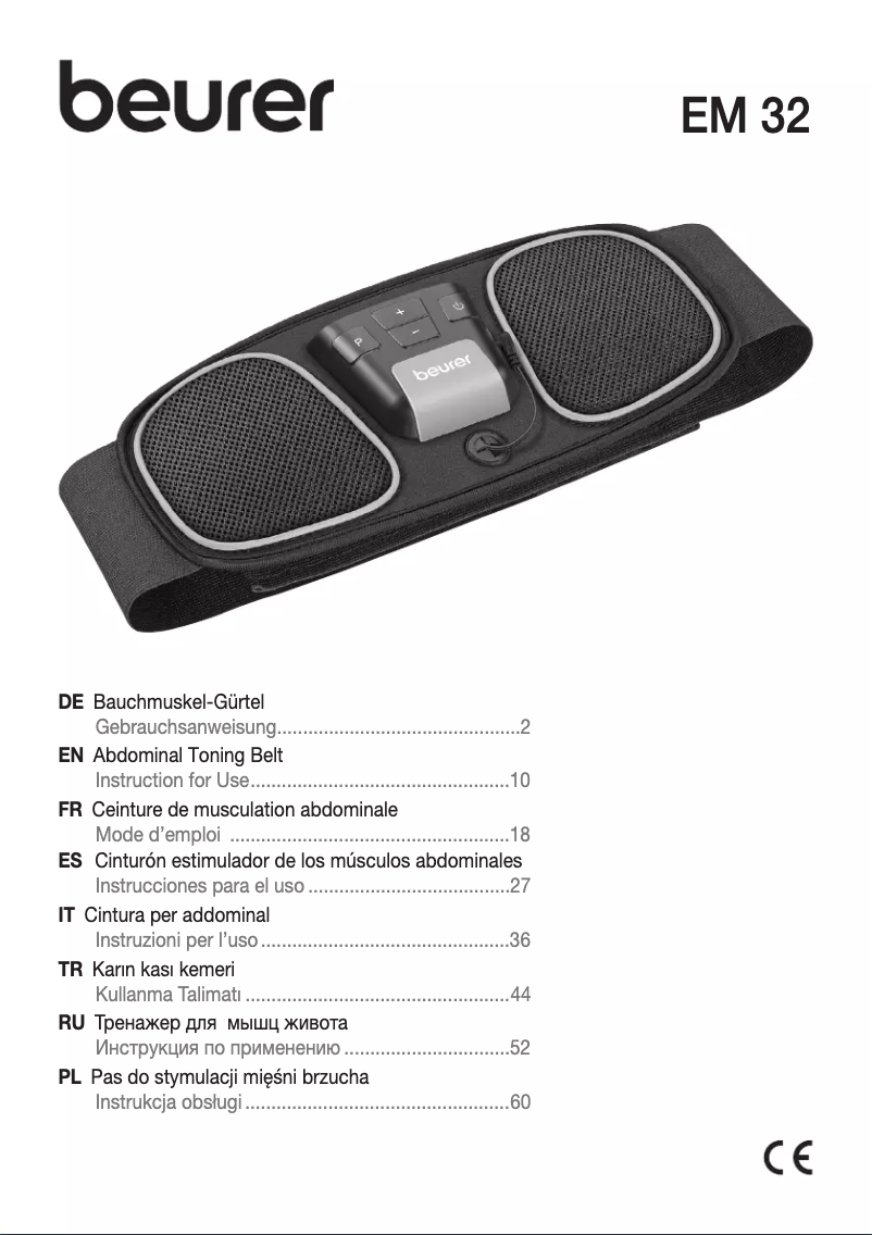 Page 1 de la notice Manuel utilisateur Beurer EM 32