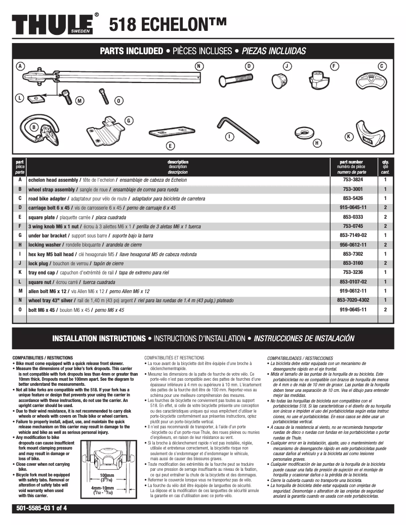 Image de la première page du manuel de l'appareil Echelon 518