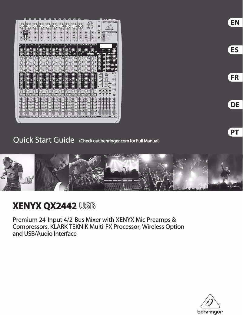Page n°1 - Manuel utilisateur Behringer XENYX QX2442USB
