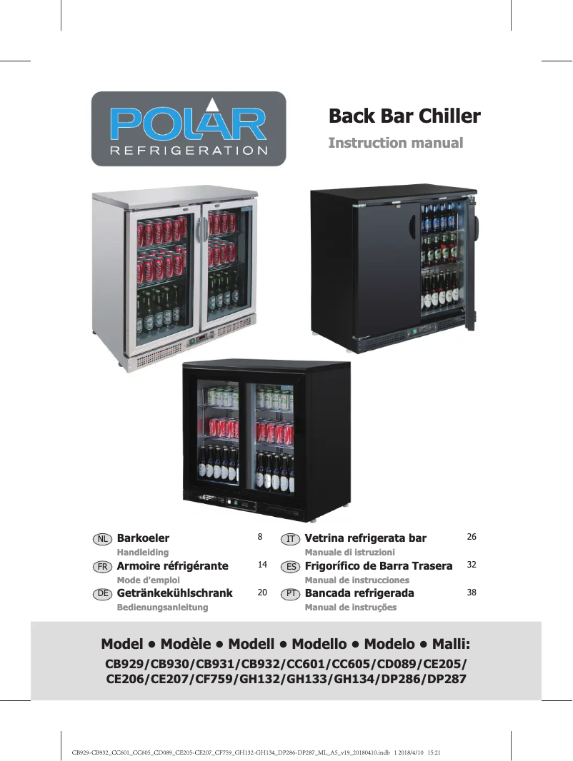 Page 1 de la notice Manuel utilisateur Polar CD089