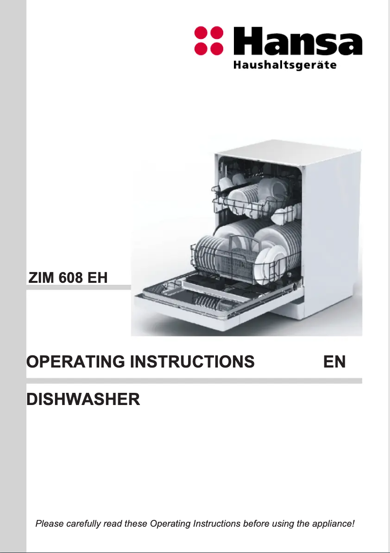 Page n°1 - Manuel utilisateur Hansa ZIM 608EH