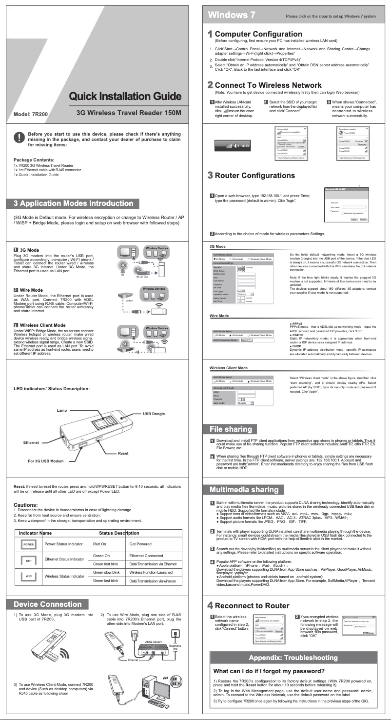 Page 1 de la notice Manuel utilisateur 7inova 7R200