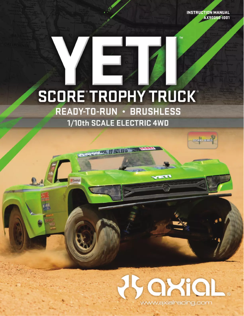 Image de la première page du manuel de l'appareil Yeti SCORE Trophy Truck