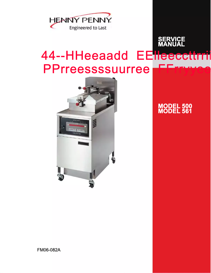 Page 1 de la notice Manuel utilisateur Henny Penny Computron 500