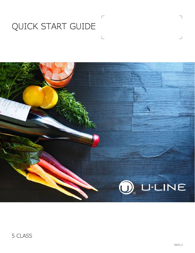 Page n°1 - Guide de démarrage rapide U-Line HBV524