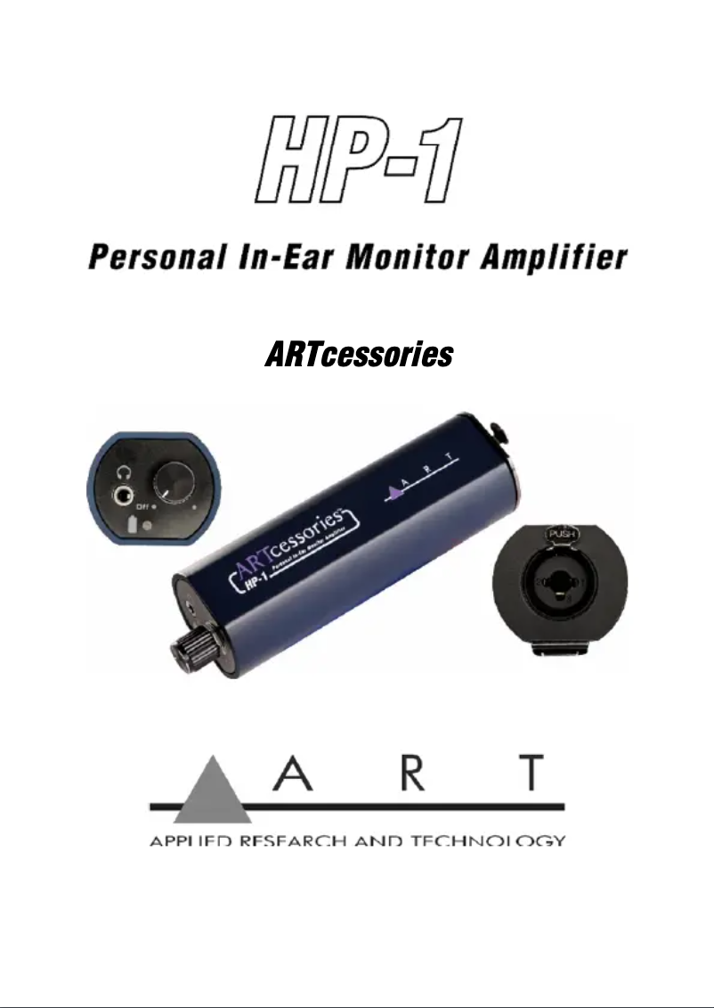 Page 1 de la notice Manuel utilisateur ART HP-1