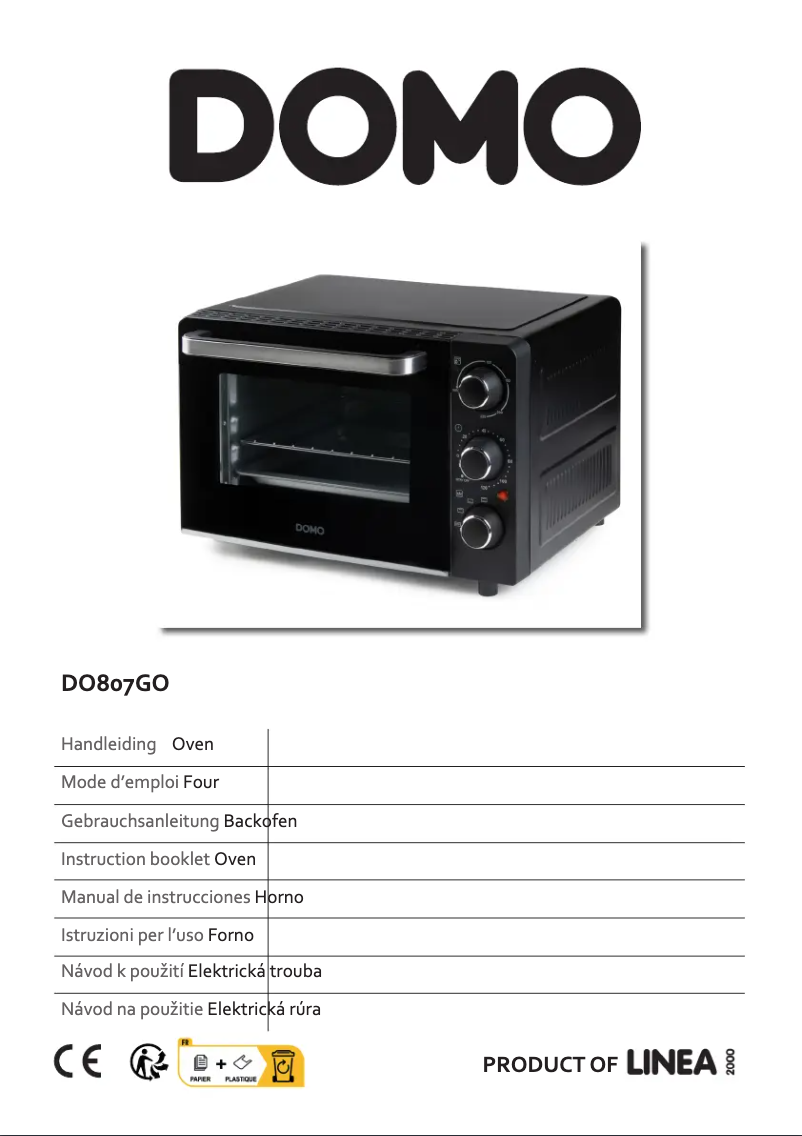 Page 1 de la notice Manuel utilisateur Domo DO807GO