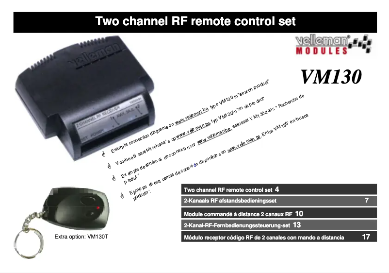 Página 1 del manual Manual de usuario Velleman VM130
