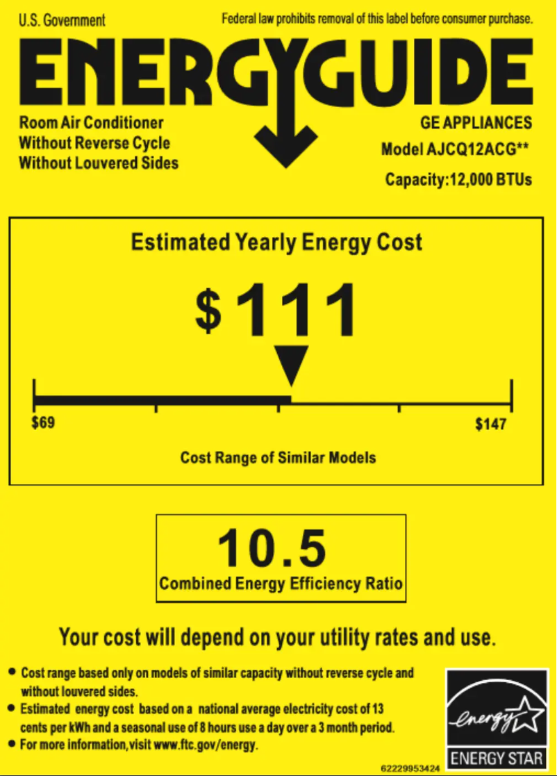 Image de la première page du manuel de l'appareil AJCQ12ACG