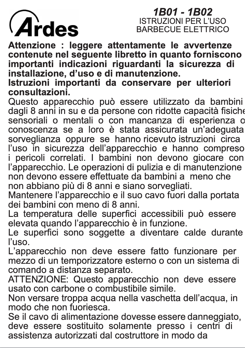 Página 1 del manual Manual de usuario Ardes AR1B01