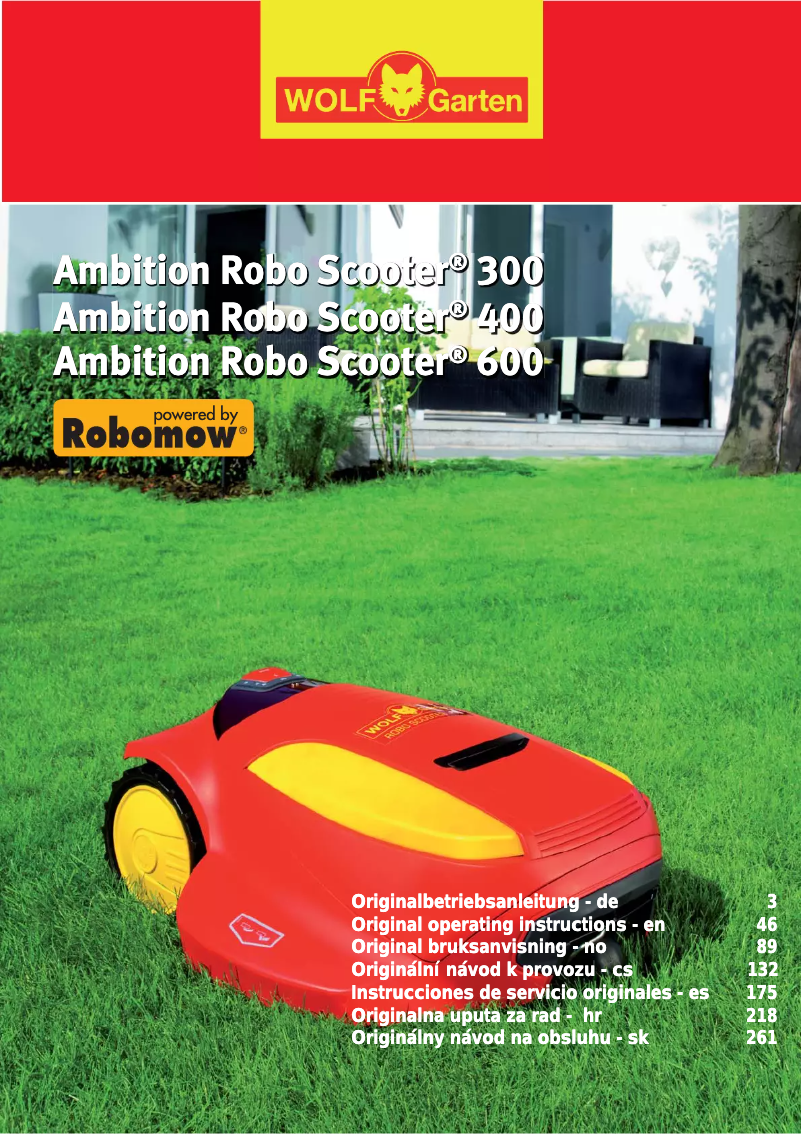 Image de la première page du manuel de l'appareil Ambition Robo Scooter 300