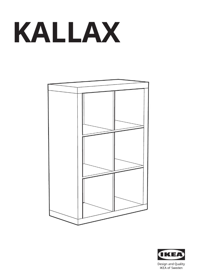 Page 1 de la notice Manuel utilisateur Ikea KALLAX 705.224.21