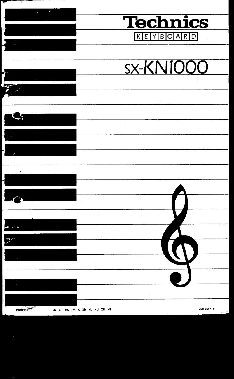 Page 1 de la notice Manuel utilisateur Technics SX-KN1000
