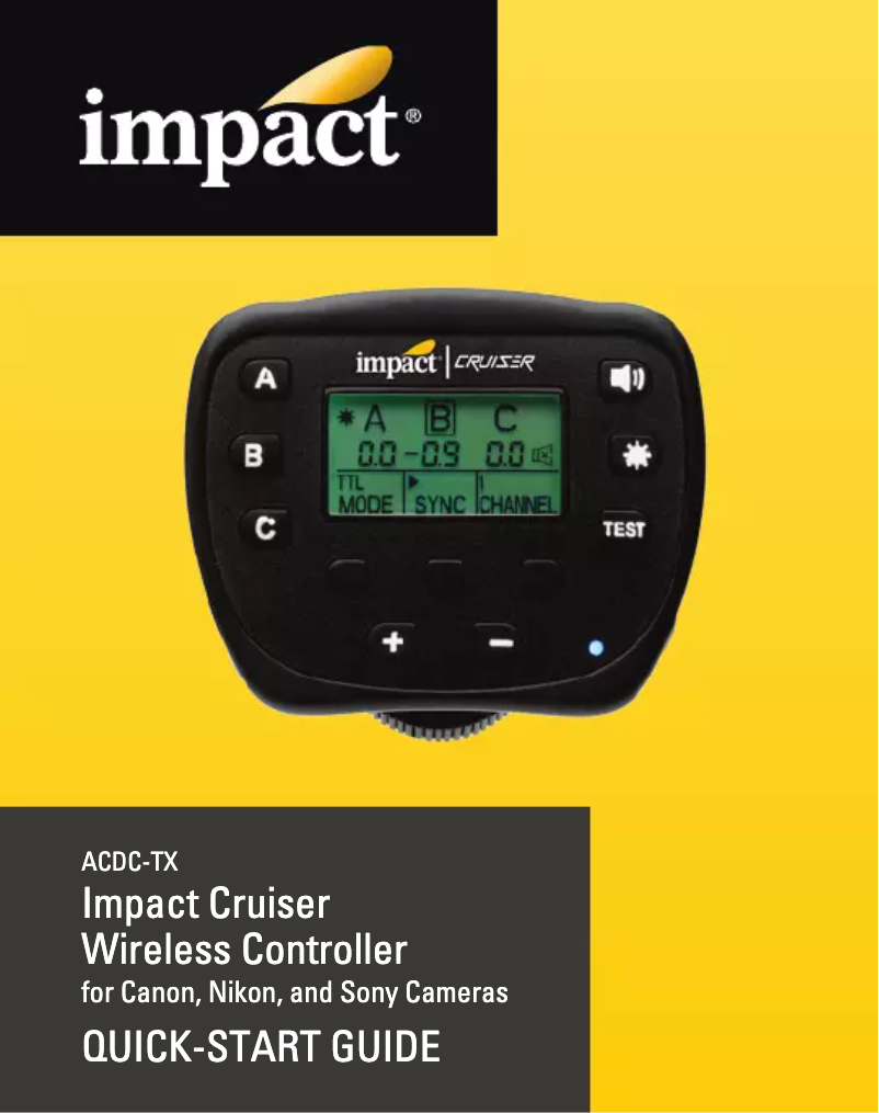 Page 1 de la notice Manuel utilisateur Impact Cruiser