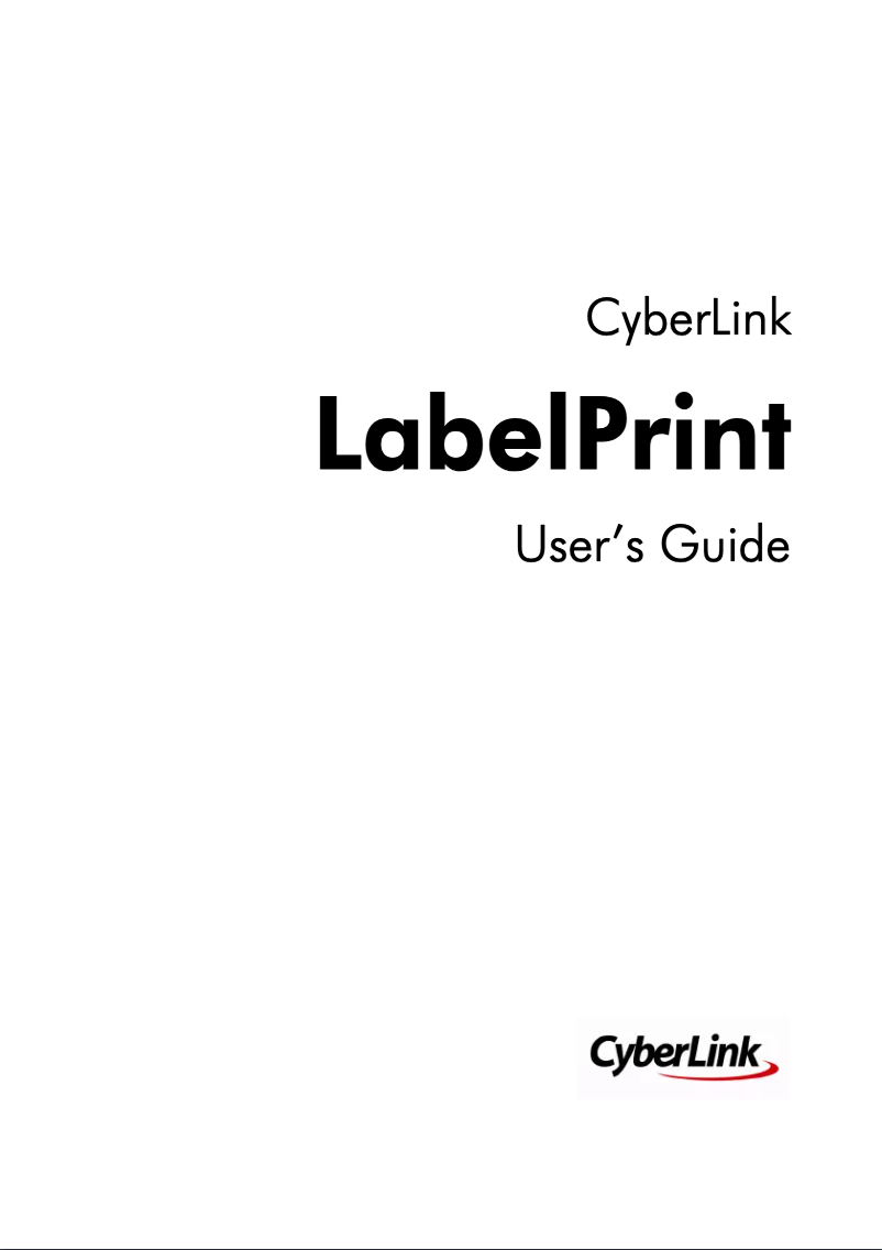 Page 1 de la notice Manuel utilisateur Cyberlink LabelPrint