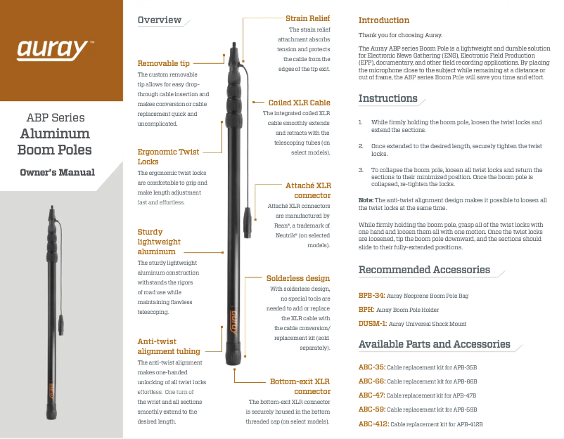 Page n°1 - Manuel utilisateur Auray ABP-35N