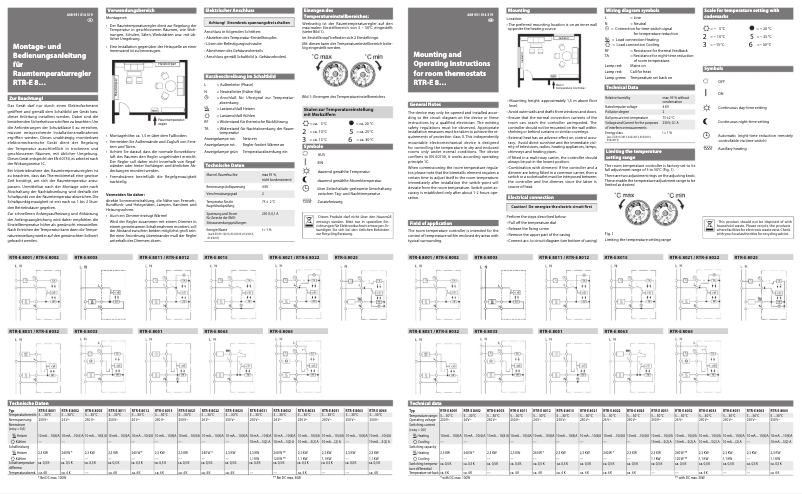 Page n°1 - Manuel utilisateur Oreg RTR-E 8025