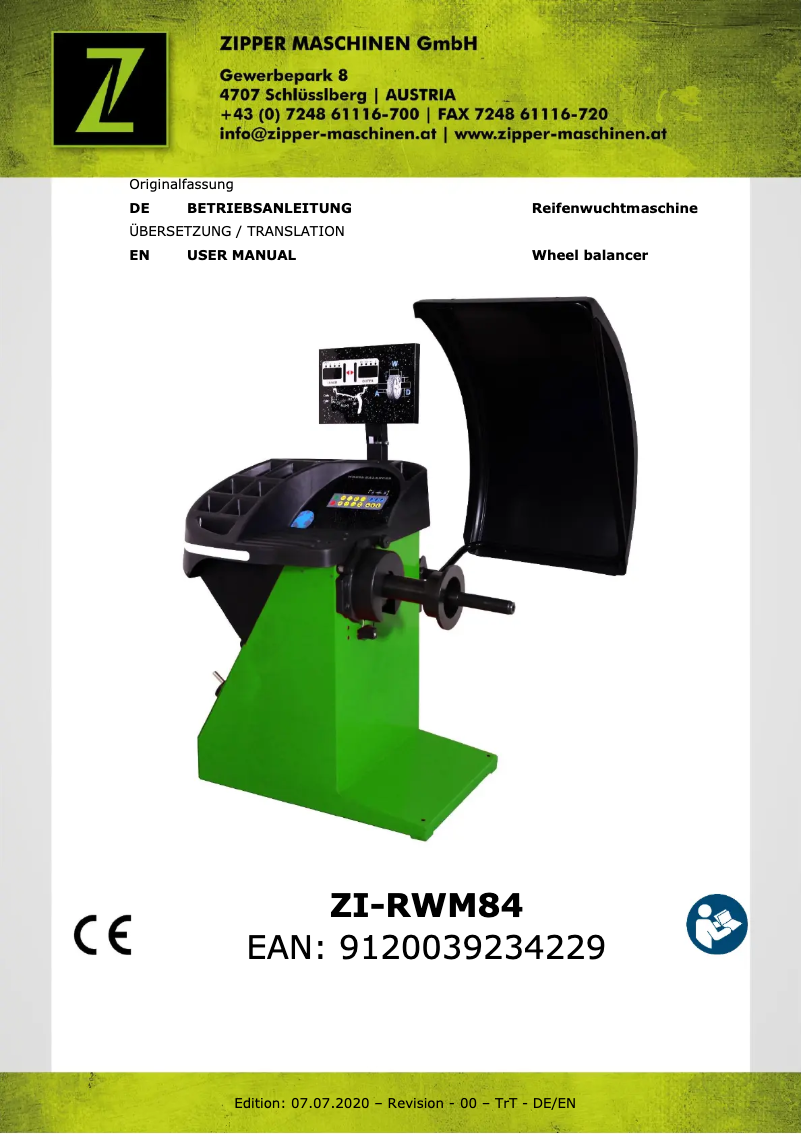 Page n°1 - Manuel utilisateur Zipper ZI-RWM84