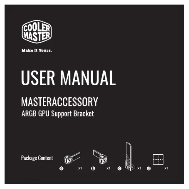 Image de la première page du manuel de l'appareil ARGB GPU Support Bracket