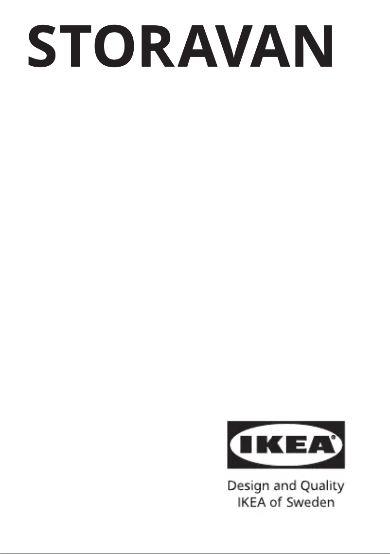 Page 1 de la notice Manuel utilisateur Ikea STORAVAN 704.290.03