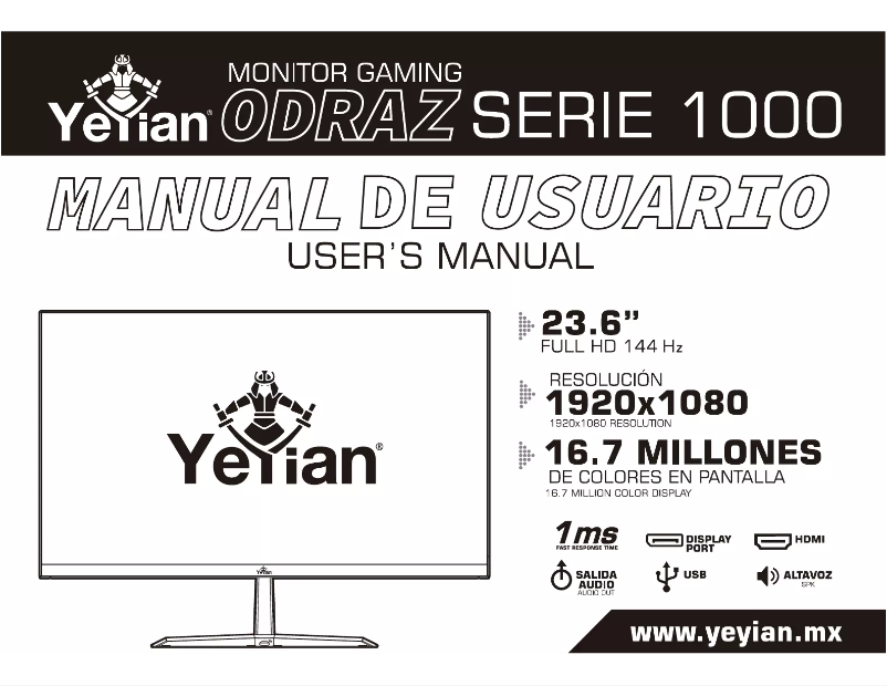 Page n°1 - Manuel utilisateur Yeyian Odraz Serie 1000