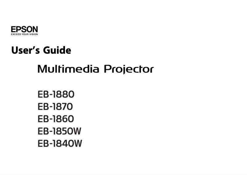 Imagen de la primera página del manual del dispositivo EB-1840W