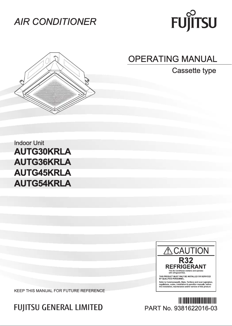 Página 1 del manual Manual de usuario Fujitsu AUTG54KRLA