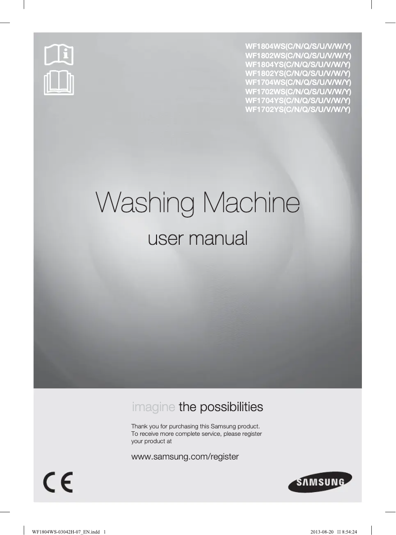 Image de la première page du manuel de l'appareil EcoBubble WF1704WSV