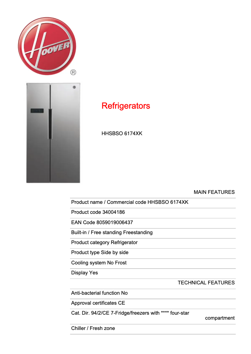 Image de la première page du manuel de l'appareil HHSBSO 6174XK