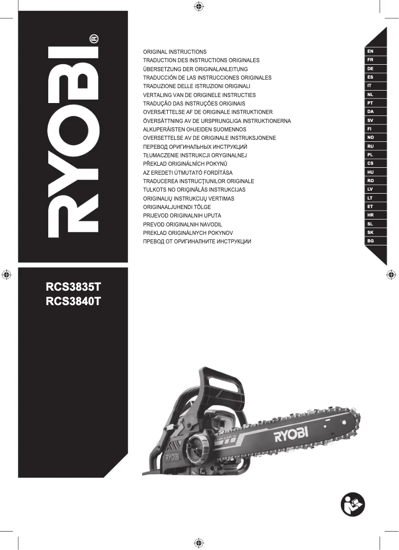 Page 1 de la notice Manuel utilisateur RYOBI RCS3835T