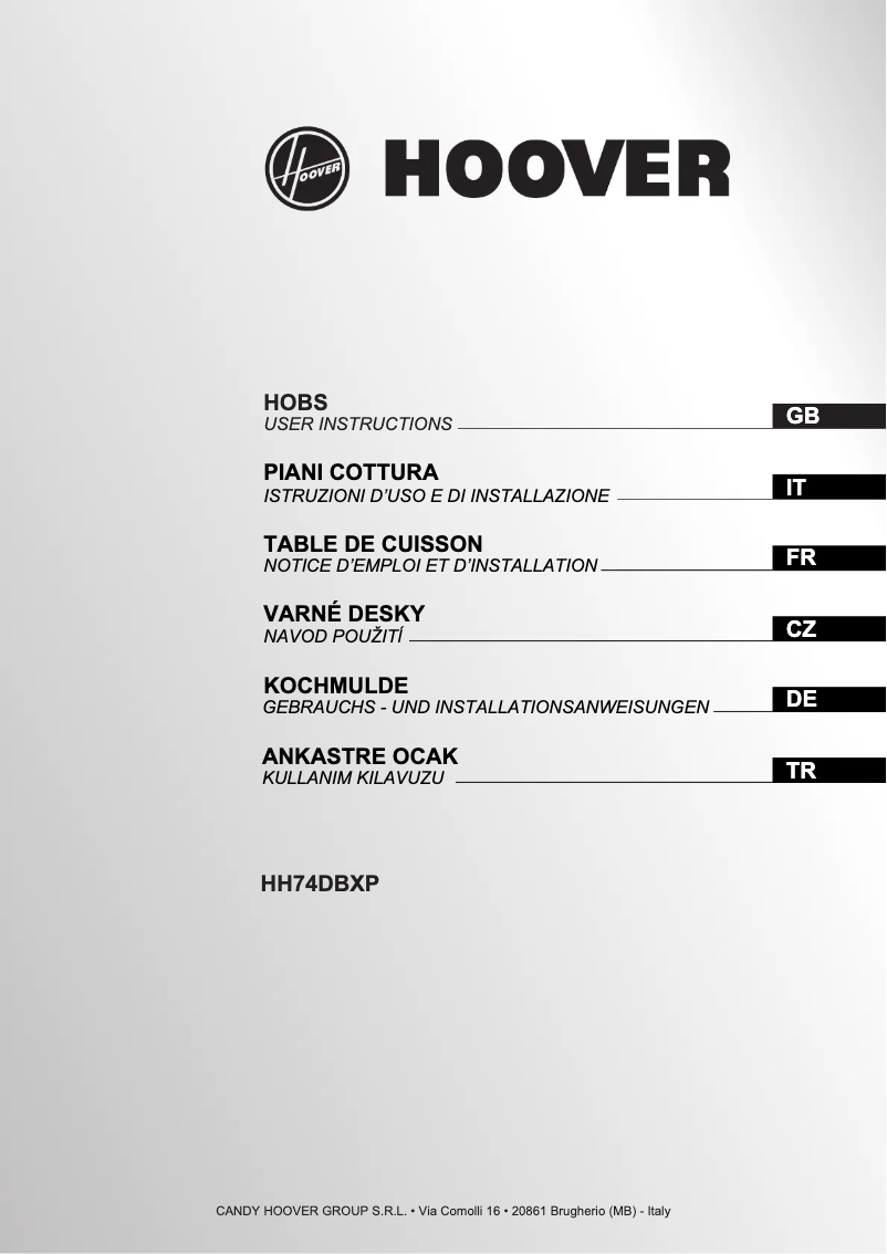 Page 1 de la notice Manuel utilisateur Hoover HH64DBB3P