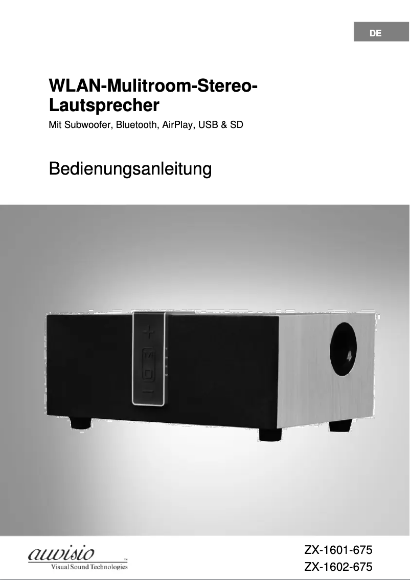 Page n°1 - Manuel utilisateur Auvisio ZX-1601