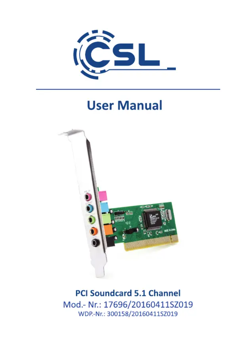 Page 1 de la notice Manuel utilisateur CSL 300158