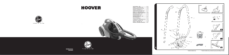 Page n°1 - Manuel utilisateur Hoover SE81_SE40