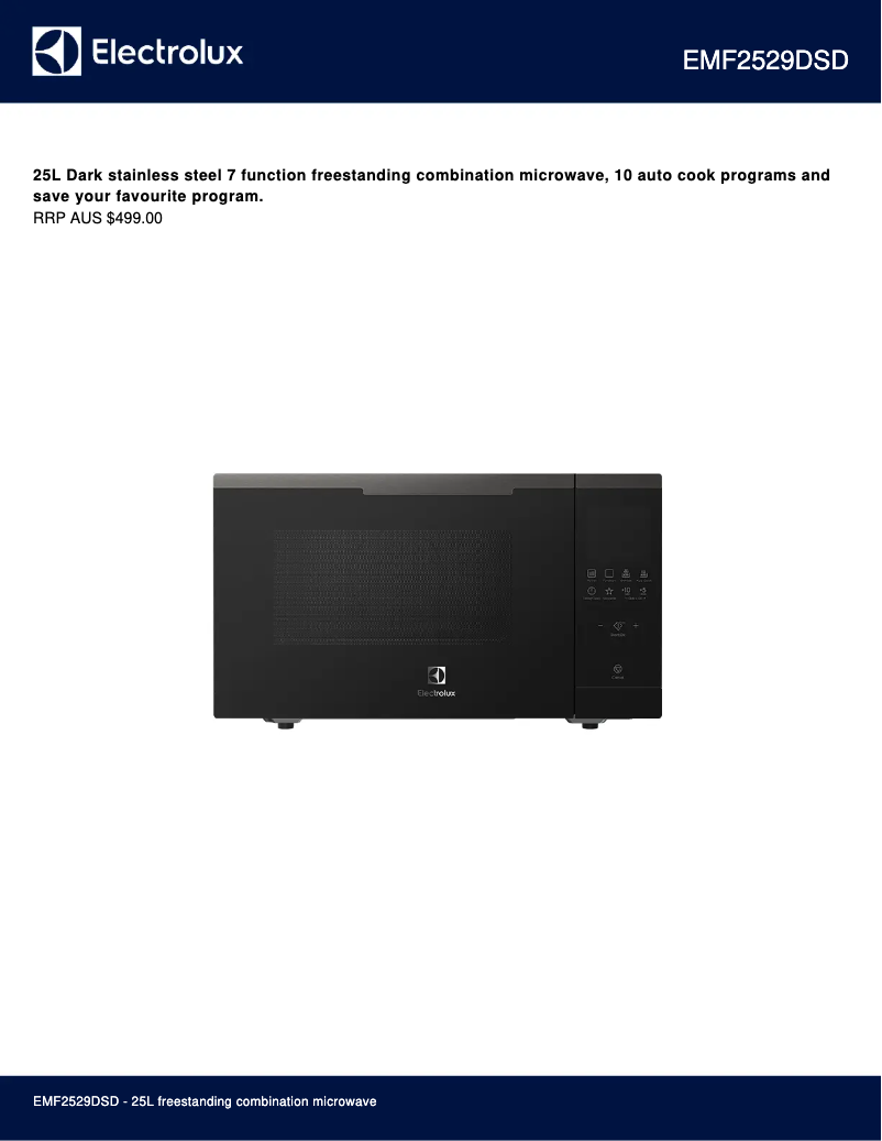 Image de la première page du manuel de l'appareil EMF2529DSD