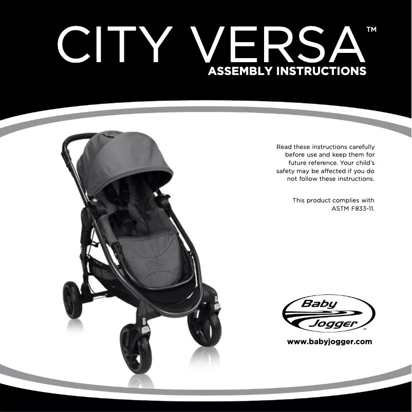 Page 1 de la notice Manuel utilisateur Baby Jogger City Versa