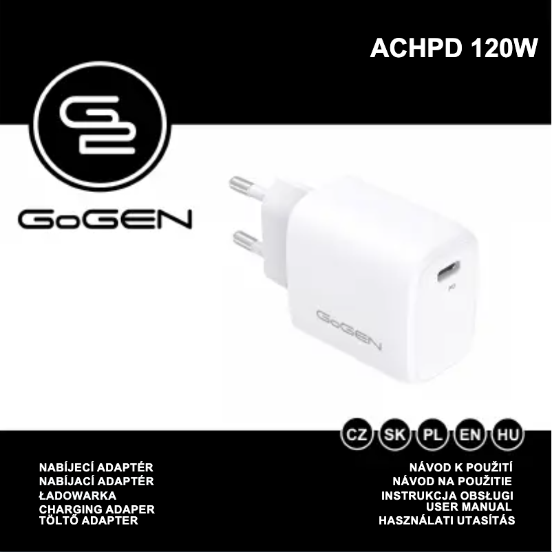 Page n°1 - Manuel utilisateur GoGen ACHPD120W