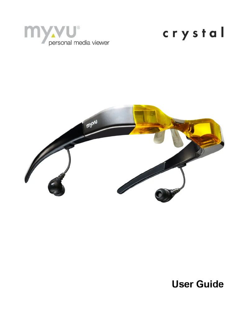 Page n°1 - Manuel utilisateur MYVU Crystal