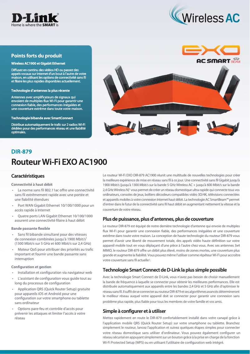 Page n°1 - Fiche technique D-Link DIR-879