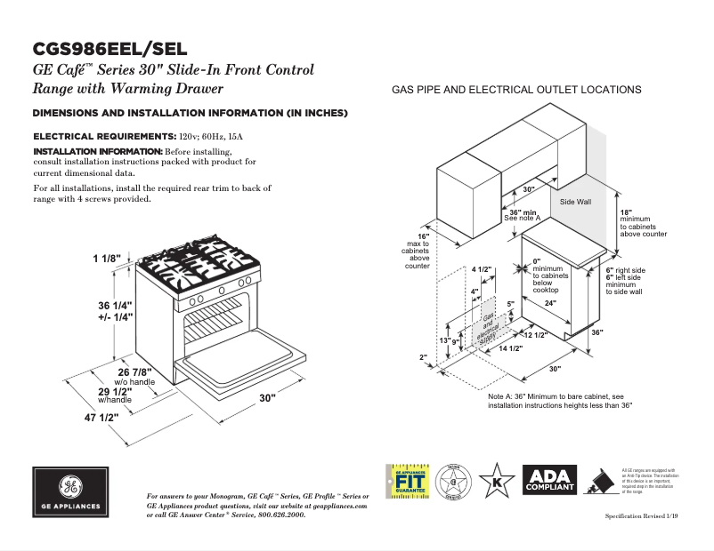 Imagen de la primera página del manual del dispositivo Café CGS986SELSS