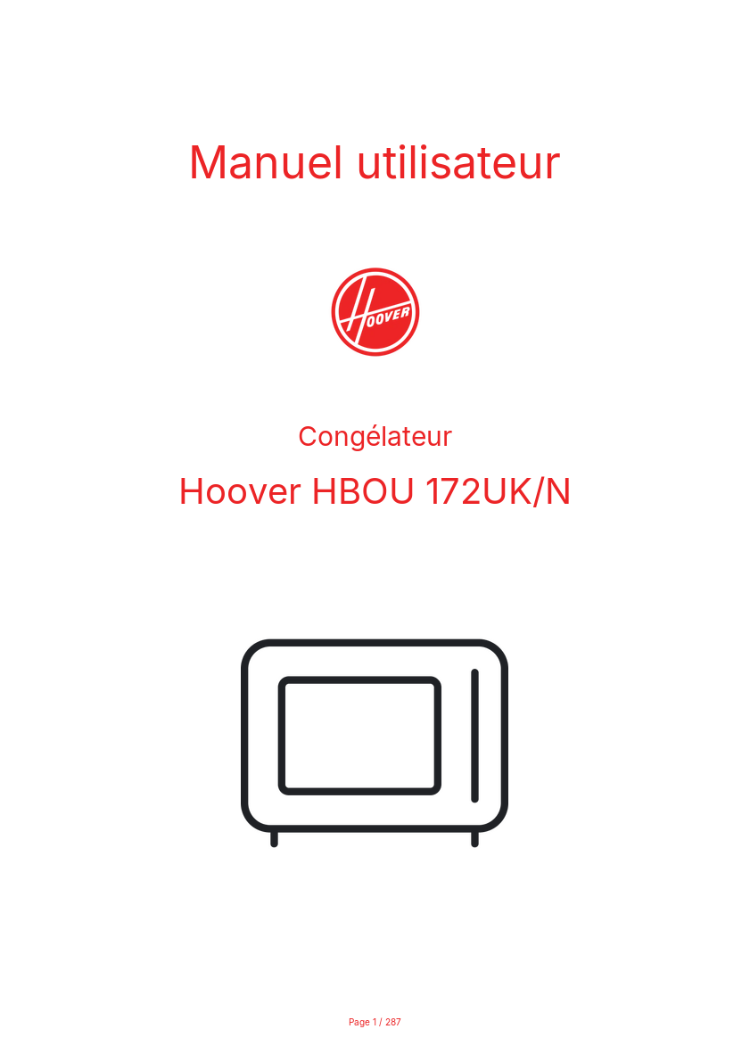 Image de la première page du manuel de l'appareil HBOU 172UK/N