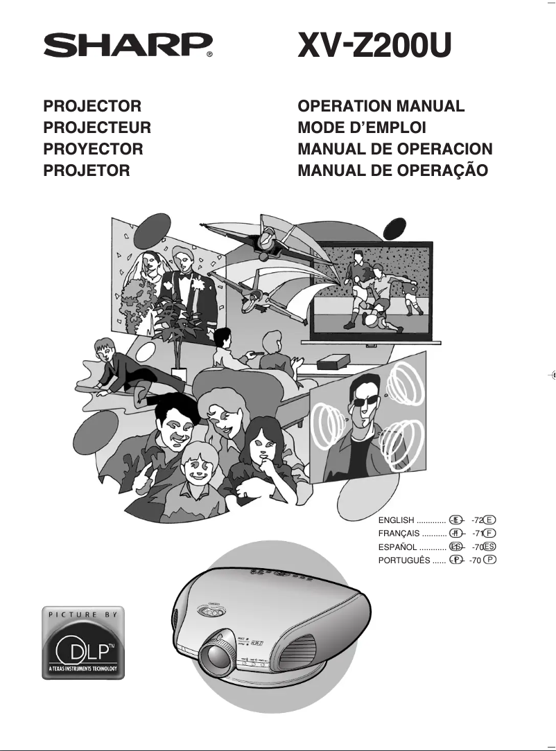 Page 1 de la notice Manuel utilisateur Sharp XV-Z200U