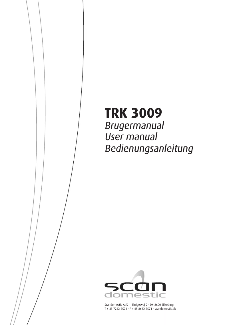 Image de la première page du manuel de l'appareil TRK 3009