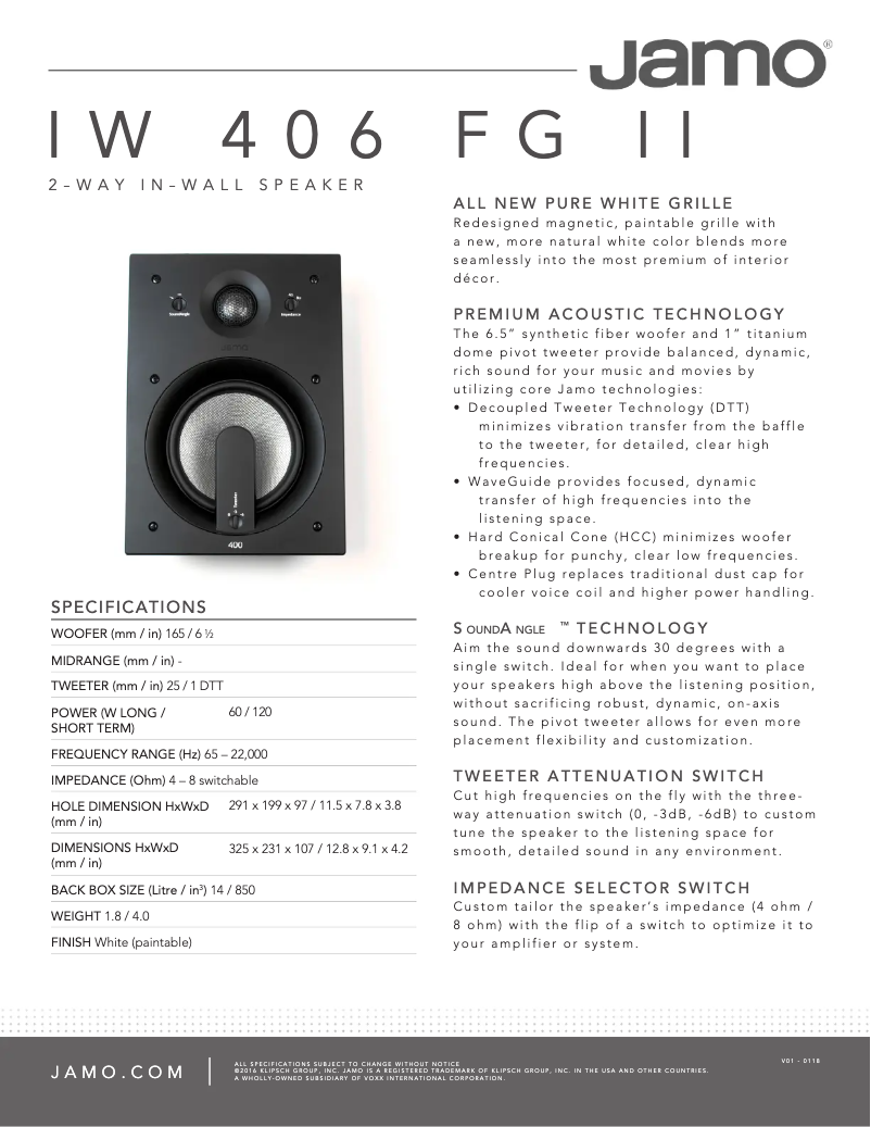 Imagen de la primera página del manual del dispositivo IW 406 FG II