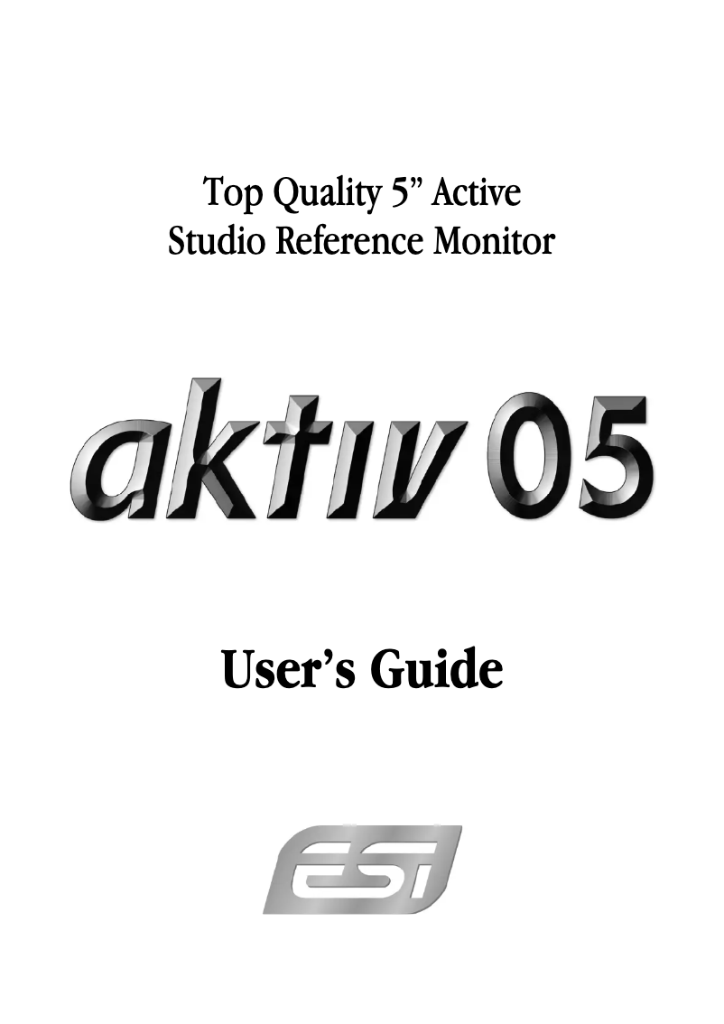 Page 1 de la notice Manuel utilisateur ESI aktiv 05