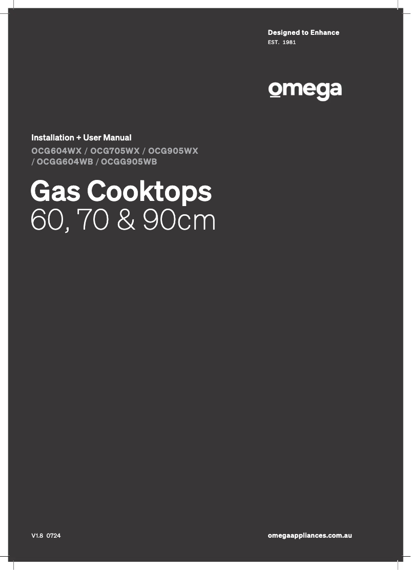 Page 1 de la notice Manuel utilisateur Omega OCGG905WB