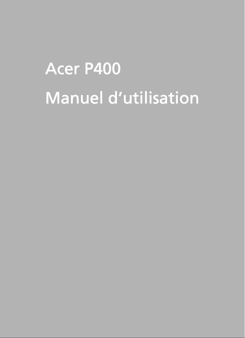 Page 1 de la notice Manuel utilisateur Acer P400
