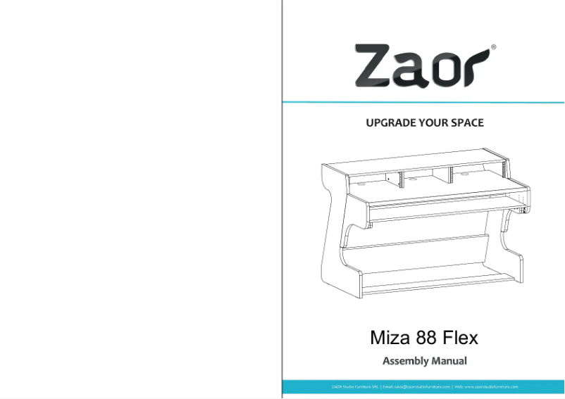Page 1 de la notice Manuel utilisateur Zaor Miza 88 Flex