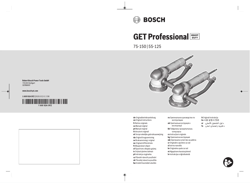 Página 1 del manual Manual de usuario Bosch GET 55-125 Professional