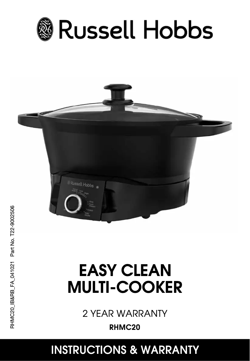 Page 1 de la notice Manuel utilisateur Russell Hobbs Easy Clean RHMC20